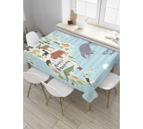 Прямоугольная скатерть JoyArty Животный мир Северной Америки из сатена tc_8061_120x145