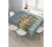 Прямоугольная скатерть JoyArty Иллюстрация ночных огней города из сатена tc_32341_120x145