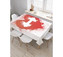 Прямоугольная скатерть JoyArty Спорт в сердце из сатена tc_36933_120x145