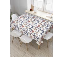 Прямоугольная скатерть JoyArty Рождественские пингвины из сатена tc_37118_120x145