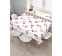 Прямоугольная скатерть JoyArty Дождь дед морозов из сатена tc_6836_120x145