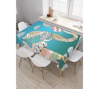 Прямоугольная скатерть JoyArty Слон волшебник из сатена tc_22435_120x145