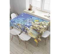 Прямоугольная скатерть JoyArty Горы морского дна из сатена tc_9247_120x145
