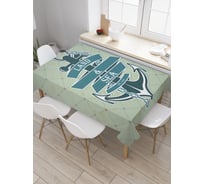 Прямоугольная скатерть JoyArty Земля и море из сатена tc_2888_120x145