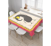 Прямоугольная скатерть JoyArty Монстр в квадратах из сатена tc_28580_120x145
