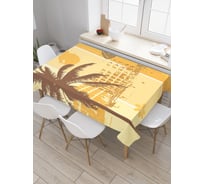 Прямоугольная скатерть JoyArty Знойный отдых из сатена tc_27733_120x145