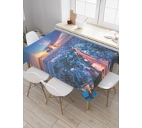 Прямоугольная скатерть JoyArty Городской вид из сатена tc_30899_120x145