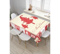 Прямоугольная скатерть JoyArty Рождественский пэчворк из сатена tc_37107_120x145