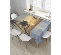 Прямоугольная скатерть JoyArty Солнечное прощание из сатена tc_8523_120x145
