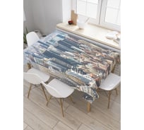 Прямоугольная скатерть JoyArty Городские высоты из сатена tc_30946_120x145