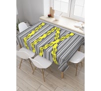 Прямоугольная скатерть JoyArty Проход запрещен из сатена tc_29109_120x145