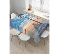 Прямоугольная скатерть JoyArty Закат на лазурном берегу из сатена tc_7825_120x145