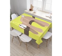 Прямоугольная скатерть JoyArty Семья на веточке из сатена tc_37857_120x145