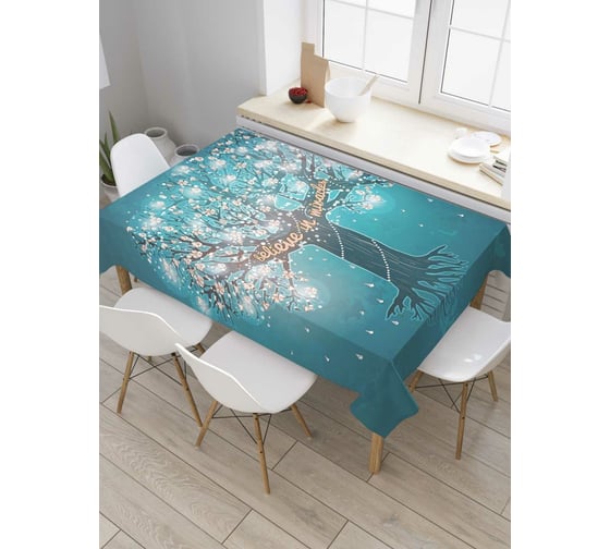 Прямоугольная скатерть JoyArty Волшебное дерево с огнями из сатена tc_73997_120x145 1