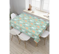 Прямоугольная скатерть JoyArty Забавные коты из сатена tc_77579_120x145
