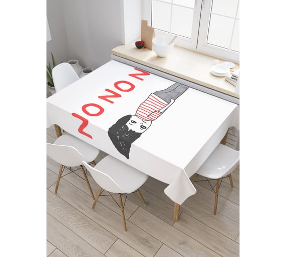 Прямоугольная скатерть JoyArty Сил больше нет из сатена tc_4672_120x145 1