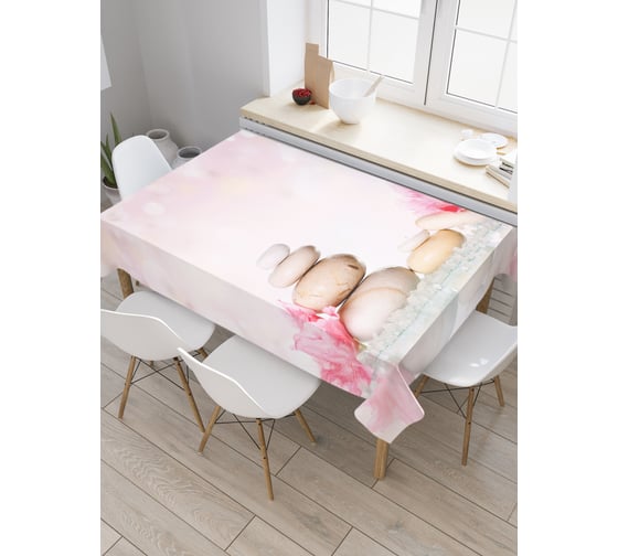 Прямоугольная скатерть JoyArty Дыхание релакса из сатена tc_2617_120x145 1