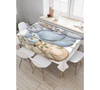 Прямоугольная скатерть JoyArty Совиное собрание из сатена tc_37333_120x145