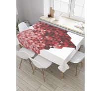 Прямоугольная скатерть JoyArty Сердечный многогранник из сатена tc_27850_120x145