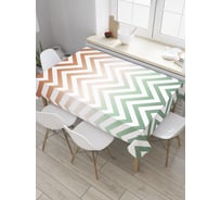 Прямоугольная скатерть JoyArty Зигзаги с градиентом из сатена tc_8714_120x145