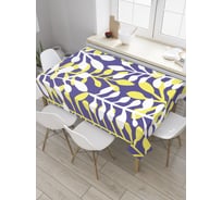 Прямоугольная скатерть JoyArty Силуэты листьев из сатена tc_28391_120x145