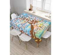 Прямоугольная скатерть JoyArty Слет бабочек из сатена tc_6588_120x145