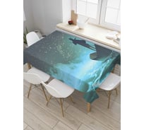 Прямоугольная скатерть JoyArty Путешественник из сатена tc_32881_120x145