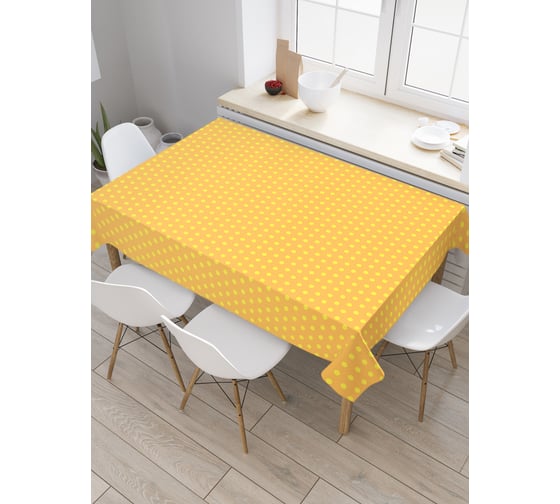 Прямоугольная скатерть JoyArty Желтая монотонность из сатена tc_30676_120x145 1