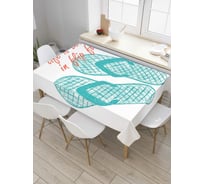 Прямоугольная скатерть JoyArty Сланцы и надпись из сатена tc_5225_120x145