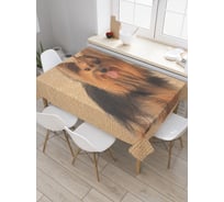 Прямоугольная скатерть JoyArty Йоркширский терьер из сатена tc_4732_120x145