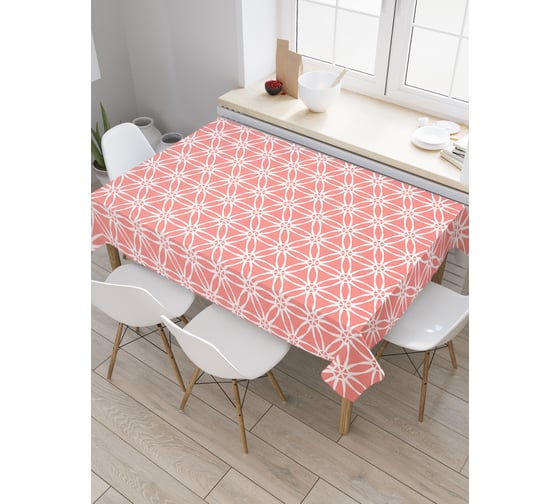 Прямоугольная скатерть JoyArty Иллюзия решетки из сатена tc_20446_120x145 1