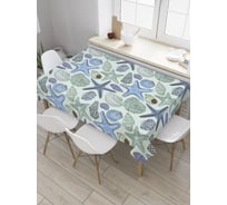 Прямоугольная скатерть JoyArty Изобилие ракушек из сатена tc_35892_120x145