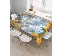 Прямоугольная скатерть JoyArty Водопадные уступы из сатена tc_21828_120x145