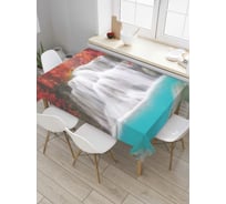 Прямоугольная скатерть JoyArty Водопадный пейзаж из сатена tc_7513_120x145