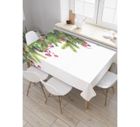 Прямоугольная скатерть JoyArty Елочные игрушки из сатена tc_20292_120x145