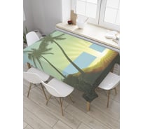 Прямоугольная скатерть JoyArty Солнечная дорожка из сатена tc_27814_120x145
