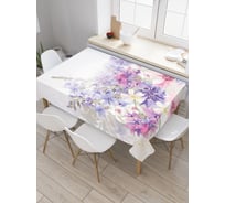 Прямоугольная скатерть JoyArty В цветочный мир из сатена tc_23525_120x145