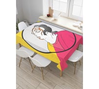 Прямоугольная скатерть JoyArty Портрет самурая из сатена tc_37816_120x145