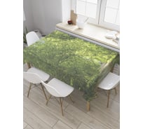 Прямоугольная скатерть JoyArty Дорога в лесу из сатена tc_31626_120x145