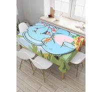 Прямоугольная скатерть JoyArty Слон и арахис из сатена tc_6833_120x145