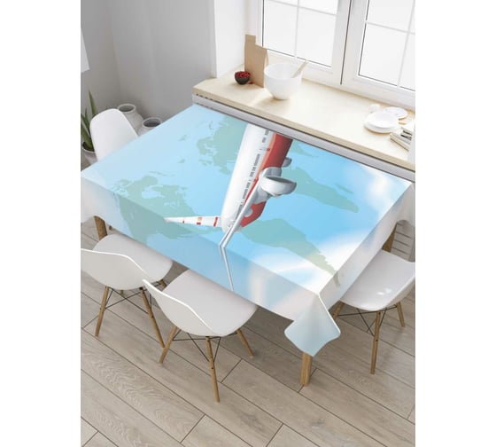 Прямоугольная скатерть JoyArty Воздушные путешествия из сатена tc_5612_120x145 1