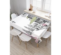 Прямоугольная скатерть JoyArty Нарисованный город из сатена tc_5004_120x145