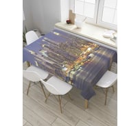 Прямоугольная скатерть JoyArty Городские огоньки из сатена tc_8253_120x145