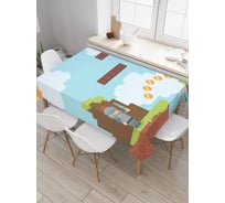 Прямоугольная скатерть JoyArty Игра про рыцаря из сатена tc_23518_120x145