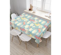 Прямоугольная скатерть JoyArty Единорог в облаках из сатена tc_38063_120x145