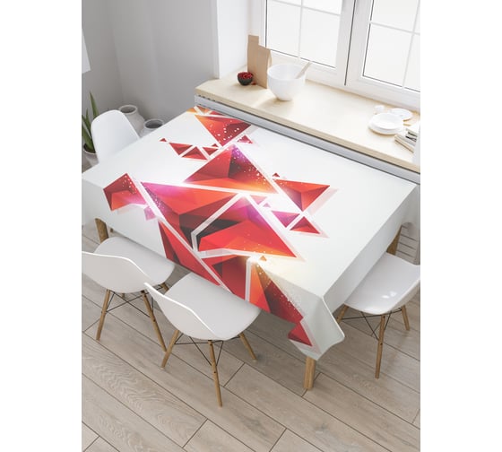 Прямоугольная скатерть JoyArty Драгоценные пирамиды из сатена tc_22208_120x145 1