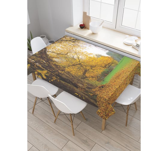 Прямоугольная скатерть JoyArty Дерево на опушке из сатена tc_37673_120x145 1