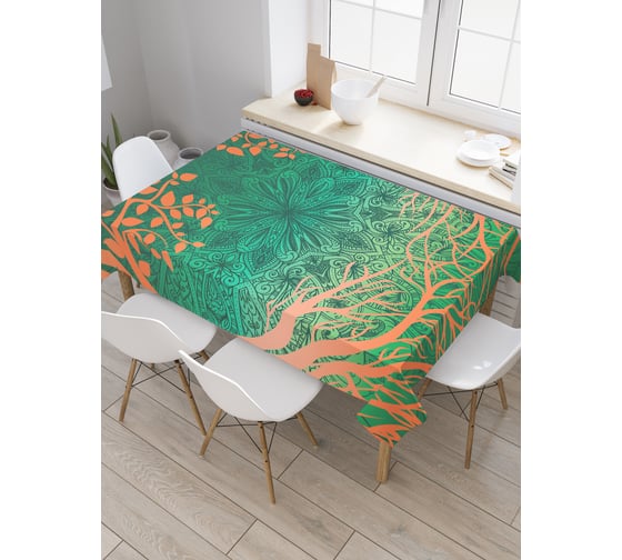 Прямоугольная скатерть JoyArty Дружба деревьев из сатена tc_22436_120x145 1