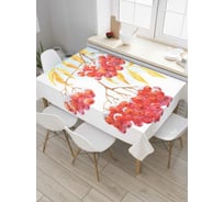 Прямоугольная скатерть JoyArty Гроздь рябины из сатена tc_38370_120x145