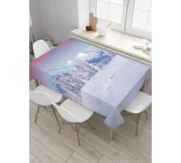 Прямоугольная скатерть JoyArty Сияние над вершинами из сатена tc_28078_120x145